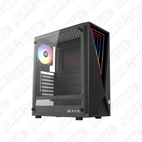 Gabinete Gamer XYZ HORIZON 100 ARGB, Vidrio Templado, USB 3.0, ATX, Negro