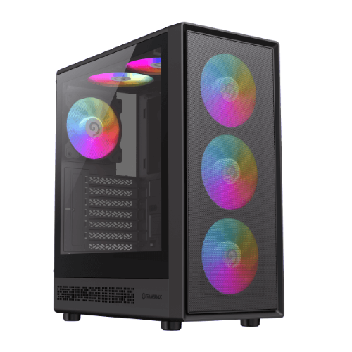 Gabinete gamer Gamemax Storm 2 ab, RGB FIJO, USB 3.0, USB Tipo C, ATX, Negro - Imagen 3