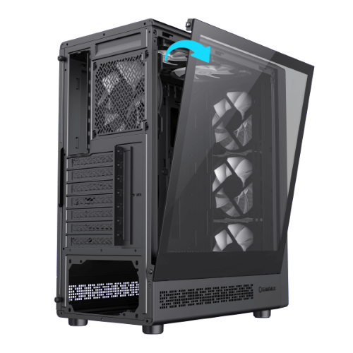 Gabinete gamer Gamemax Storm 2 ab, RGB FIJO, USB 3.0, USB Tipo C, ATX, Negro - Imagen 7